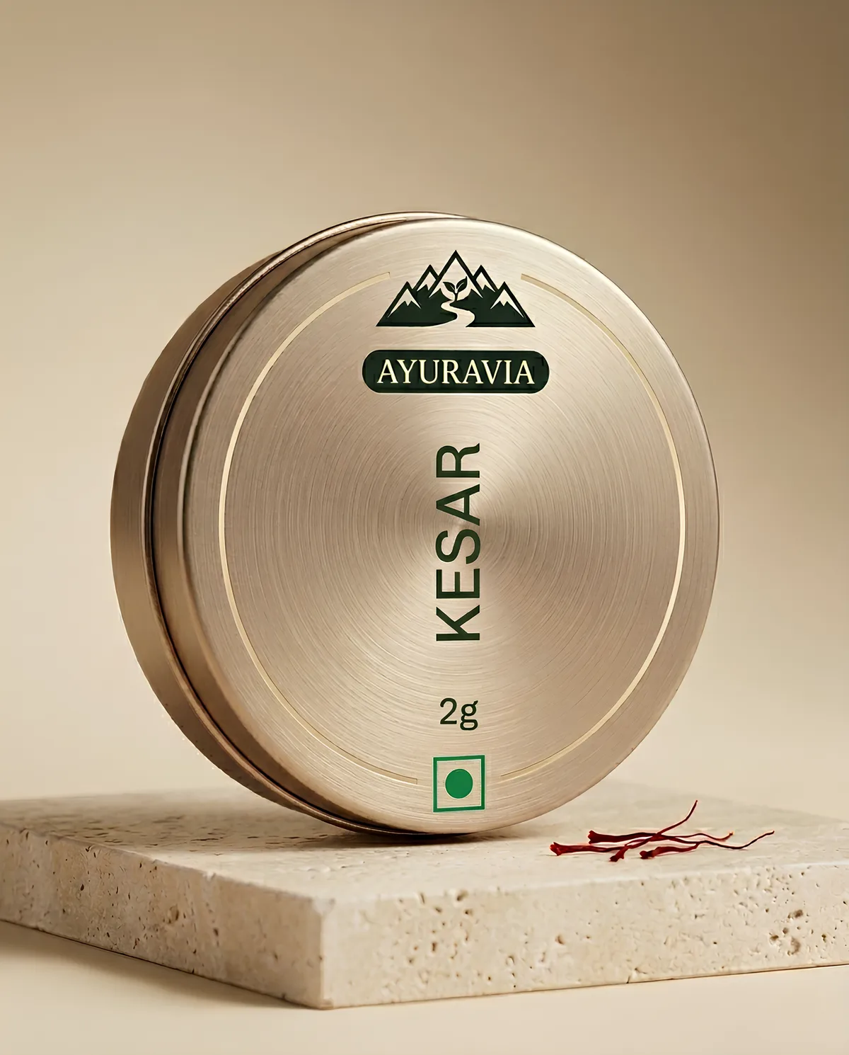 Ayuravia Kesar saffron tin